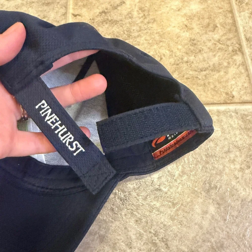 Pukka Headwear Pinehurst Golf Hat Navy Blue Racing Stripes Adjustable Cap‎ - Picture 5 of 11